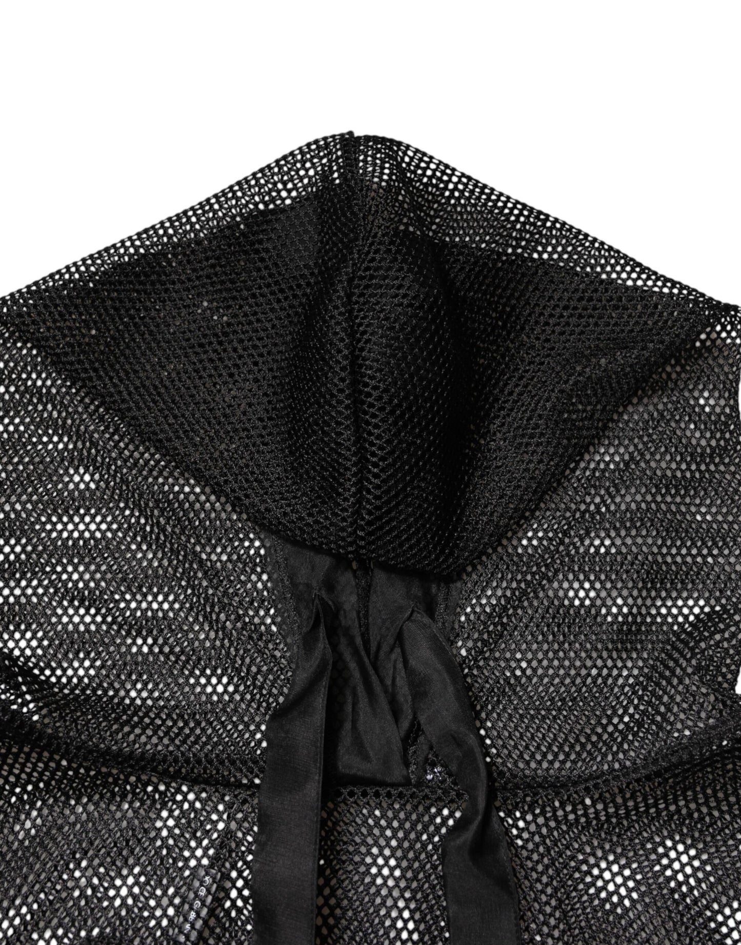 Dolce &amp; Gabbana Black See Through Hooded Pullover Sweater