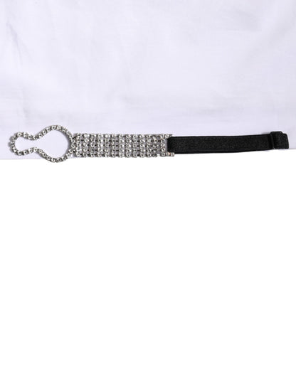 Dolce &amp; Gabbana White Crystal Embellished Collared Shirt Top