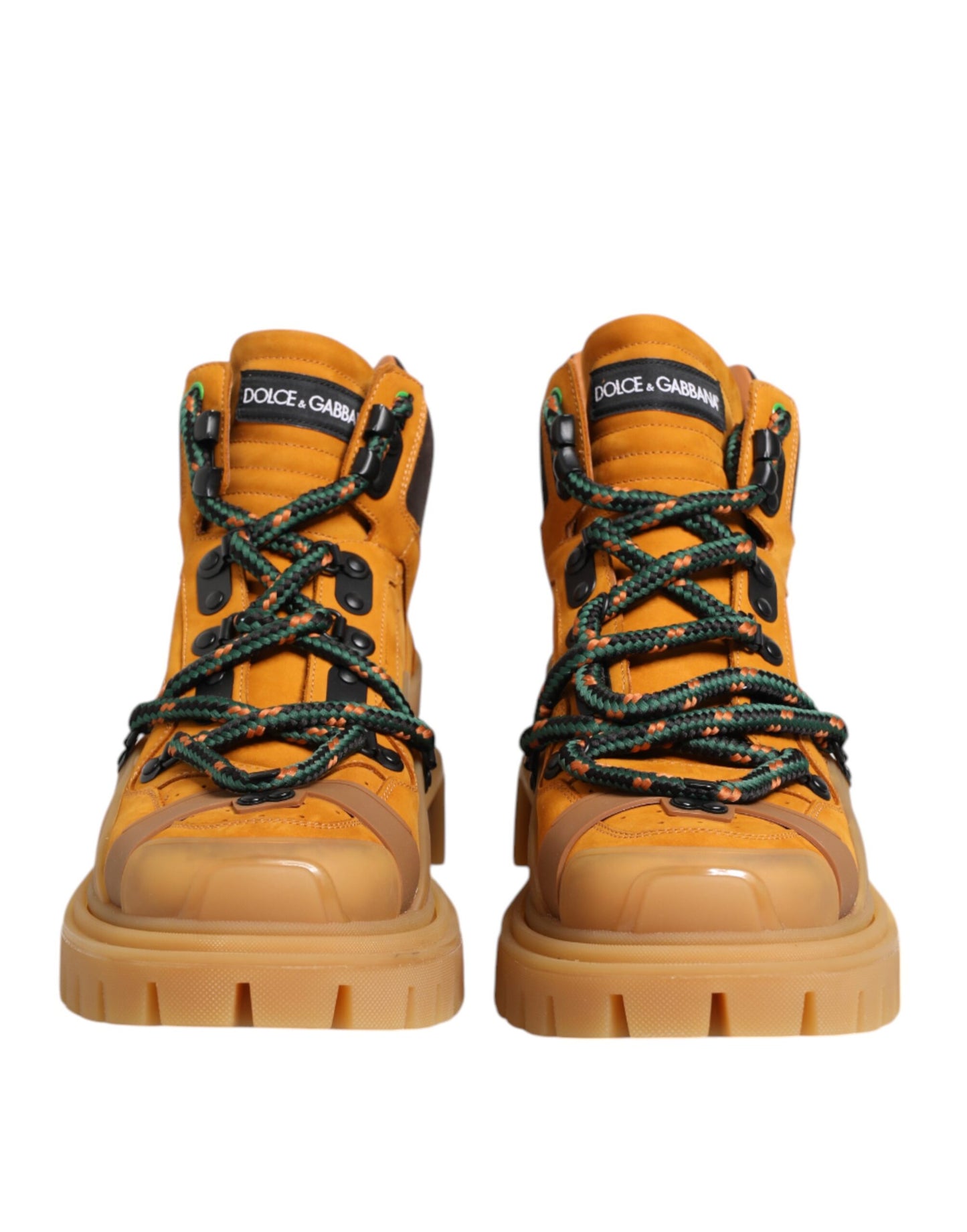 Dolce & Gabbana Orange Lace Up Trekking Ankle Boots Shoes by Dolce & Gabbana