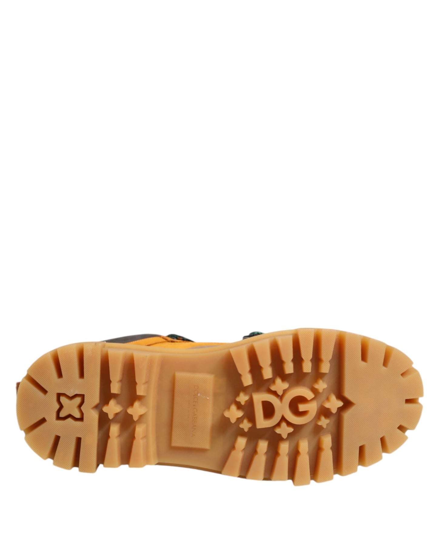 Dolce & Gabbana Orange Lace Up Trekking Ankle Boots Shoes by Dolce & Gabbana