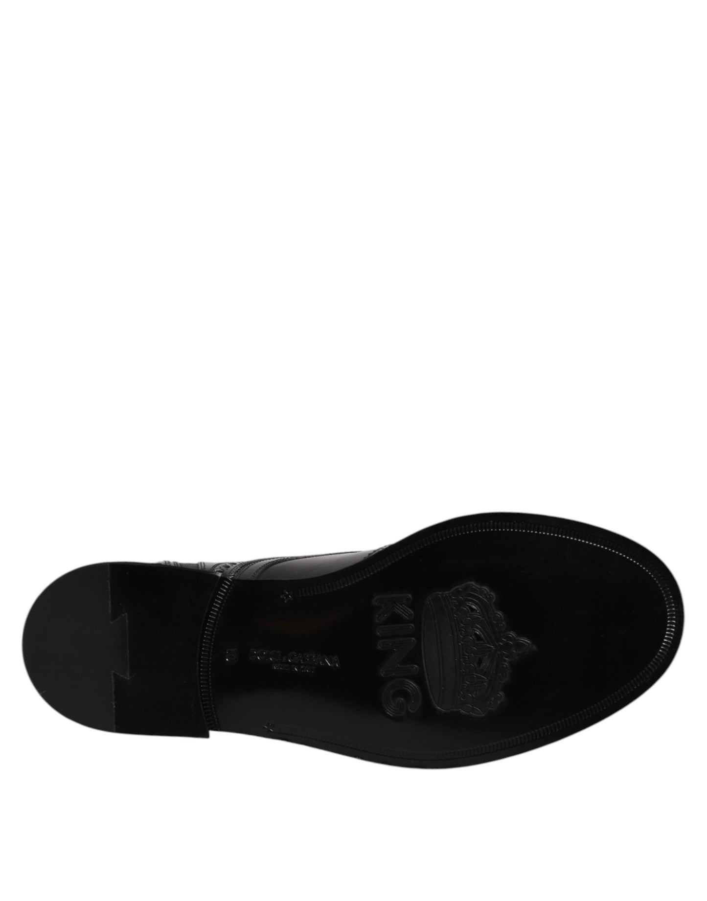 Dolce & Gabbana Black Leather Lace Up Mid Calf Boots Shoes by Dolce & Gabbana