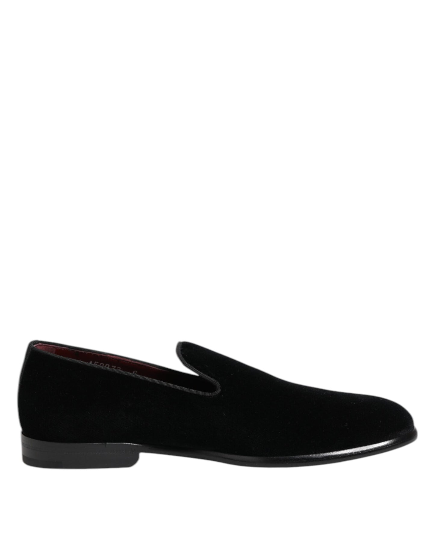 Dolce &amp; Gabbana Black Velvet Loafers Formal Men Dress Shoes