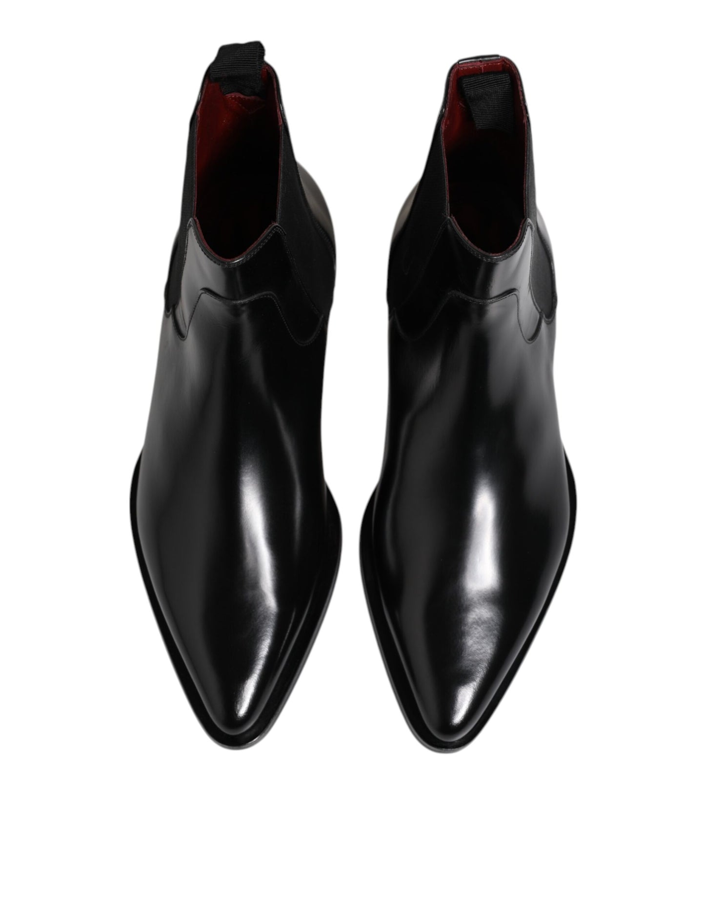 Dolce & Gabbana Black Leather MILLENIALS Mid Calf Boots Shoes by Dolce & Gabbana