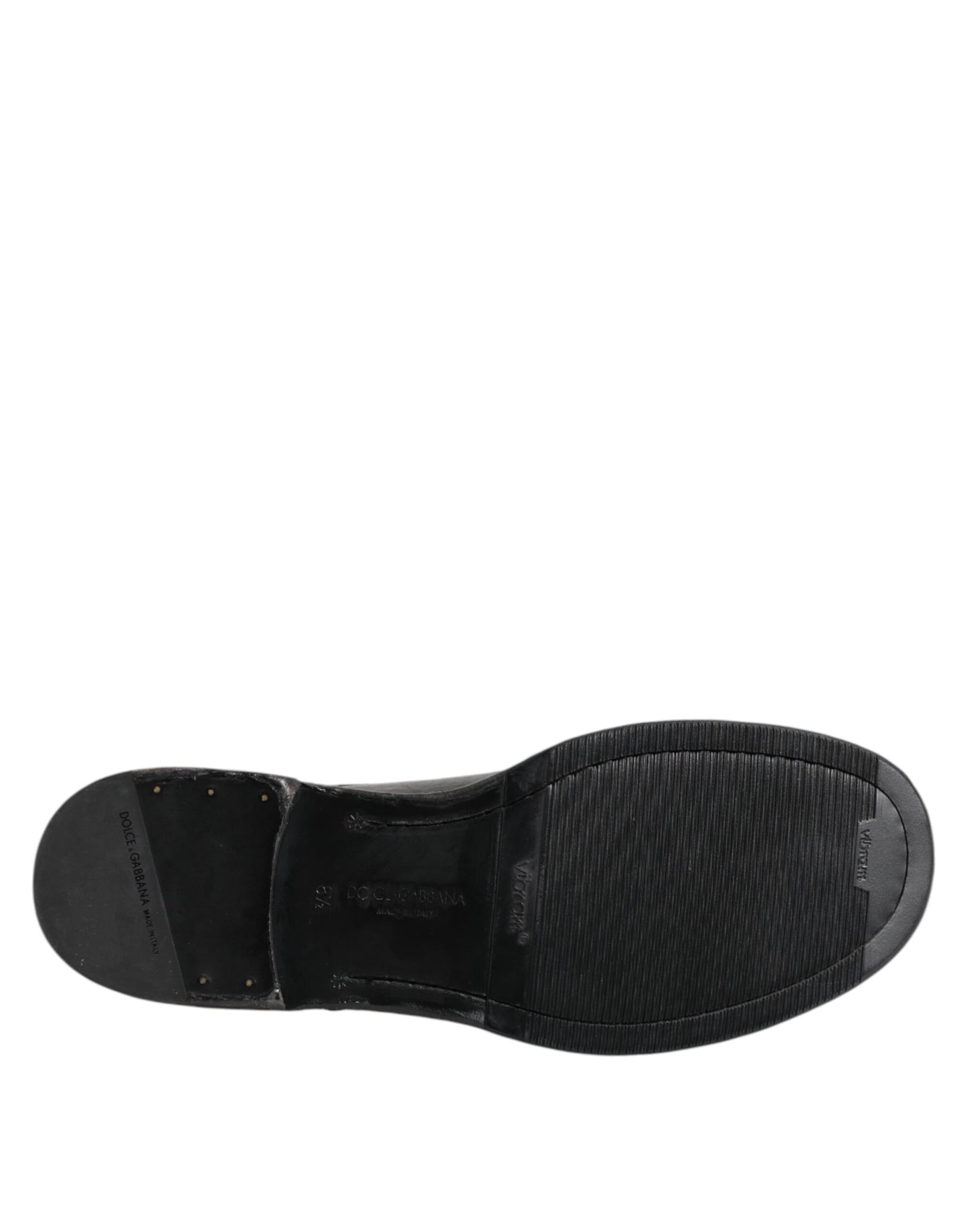 Dolce &amp; Gabbana Black Leather Lace Up Derby Formal Shoes