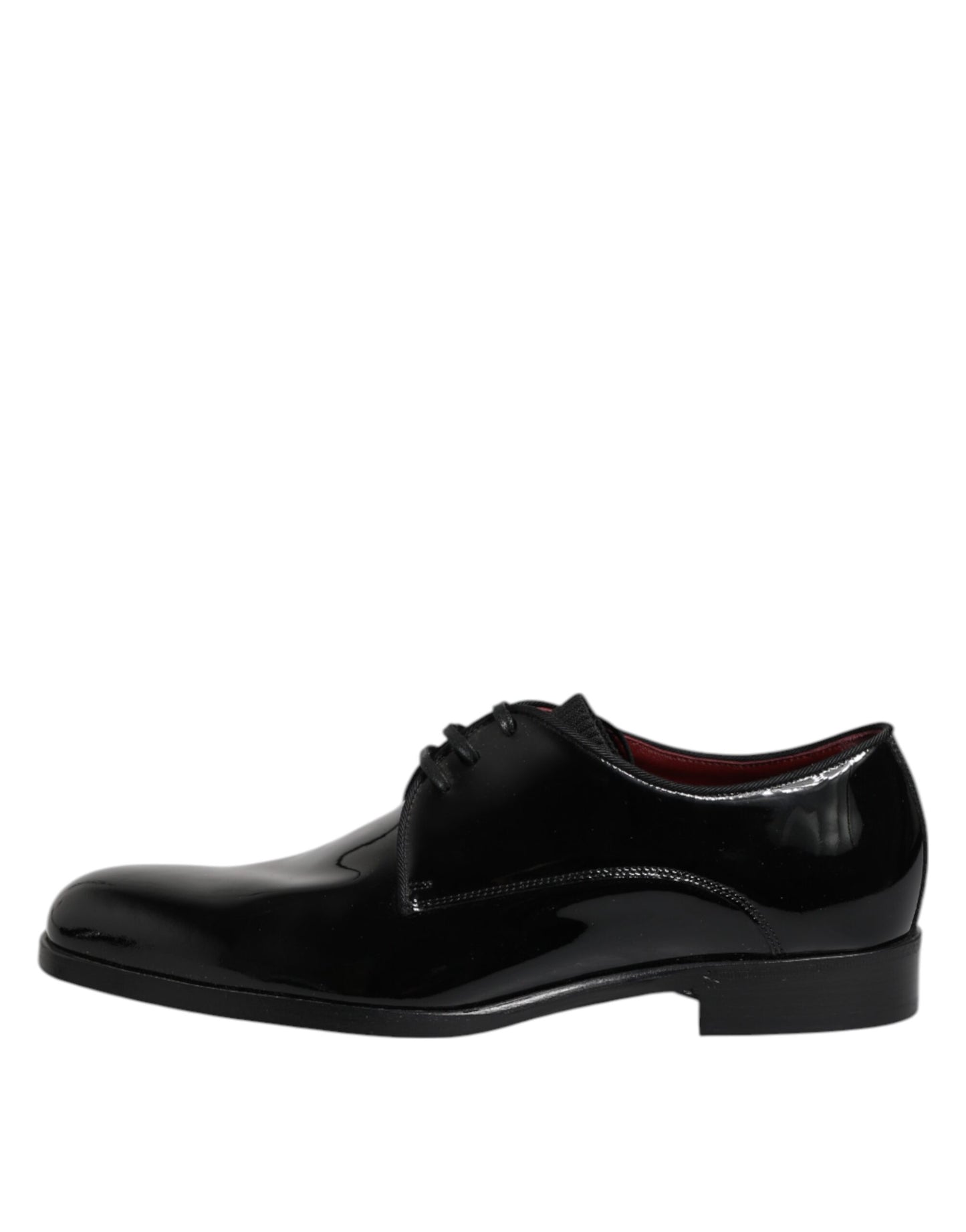 Dolce &amp; Gabbana Black Leather Lace Up Men Derby Formal Shoes