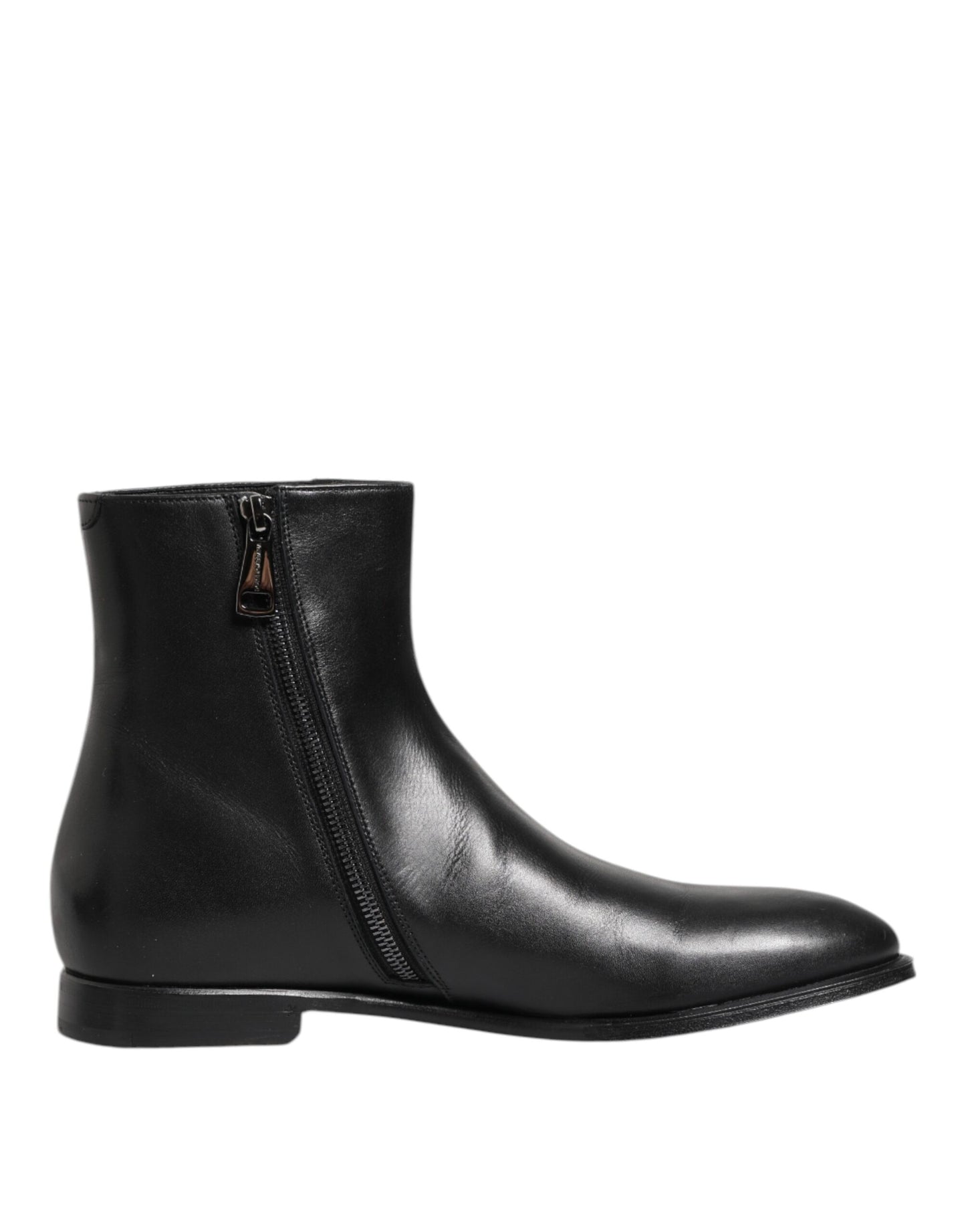 Dolce & Gabbana Black Leather Mid Calf Men Boots Shoes by Dolce & Gabbana
