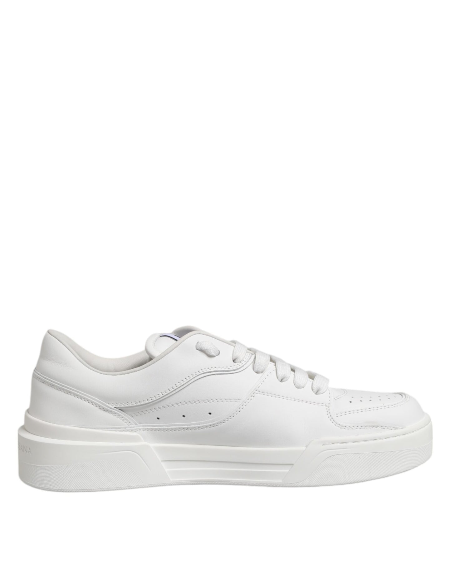 Dolce &amp; Gabbana White Miami Leather Low Top Sneakers Shoes