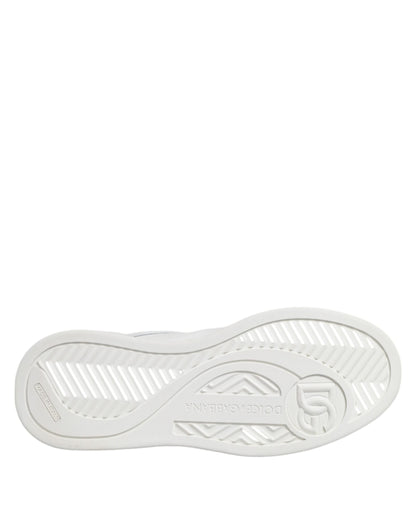 Dolce &amp; Gabbana White Miami Leather Low Top Sneakers Shoes