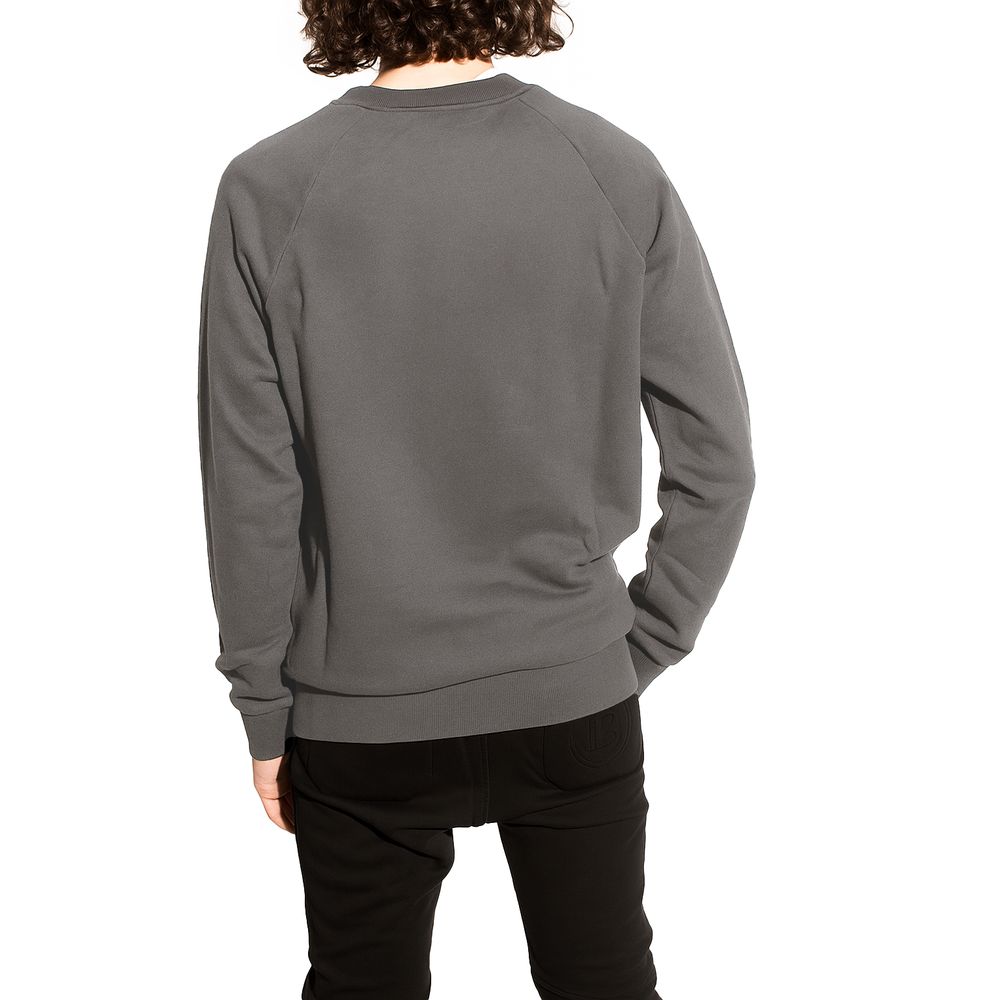 Balmain Gray Cotton Sweater by Balmain
