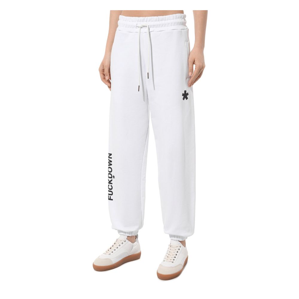 Comme Des Fuckdown White Cotton Jeans & Pant by Comme Des Fuckdown
