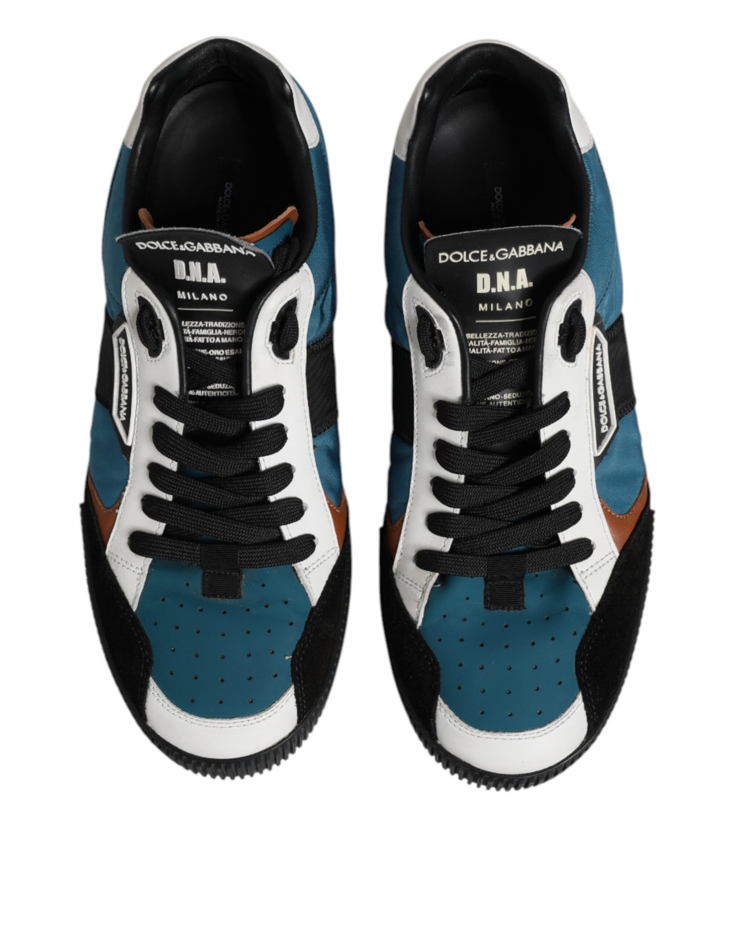 Dolce &amp; Gabbana Multicolor Lace Up Low Top Sneakers Shoes