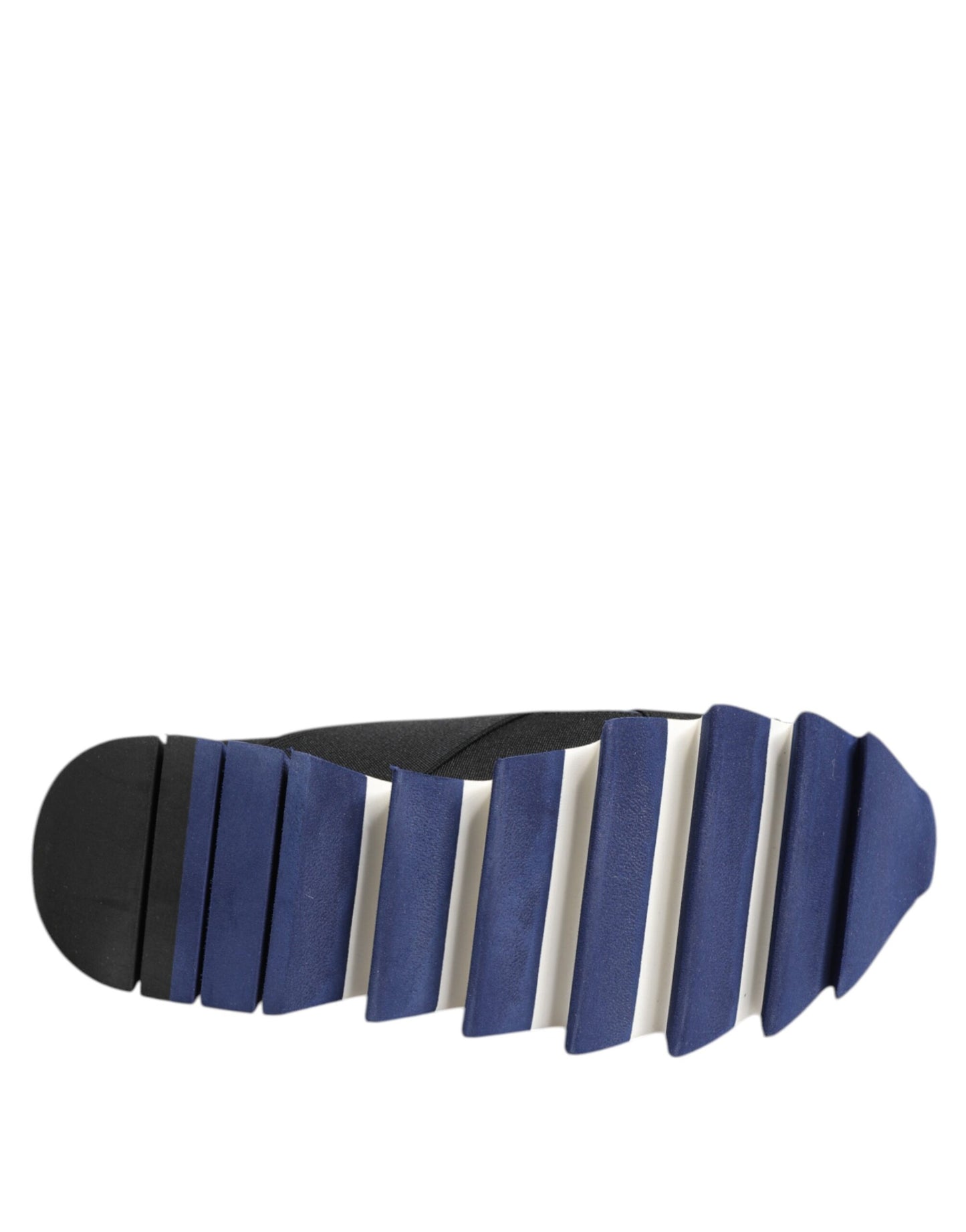 Dolce &amp; Gabbana Blue Black Slip On Low Top Men Sneakers Shoes