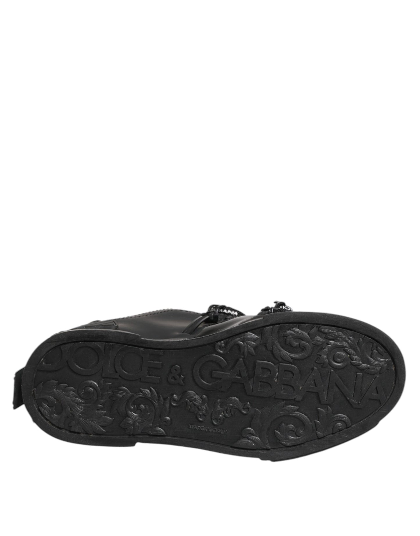 Dolce &amp; Gabbana Black Portofino Low Top Men Sneakers Shoes