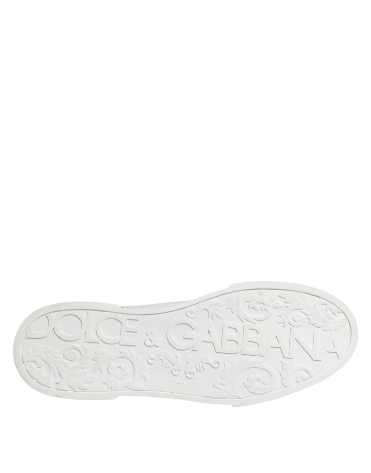 Dolce &amp; Gabbana White Blue Crown Low Top Sneakers Shoes