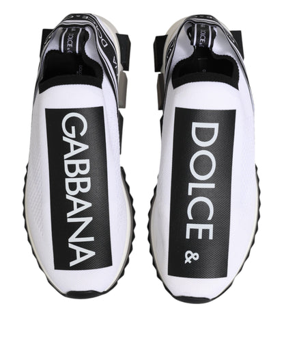 Dolce &amp; Gabbana White SORRENTO Slip On Low Top Sneakers Shoes