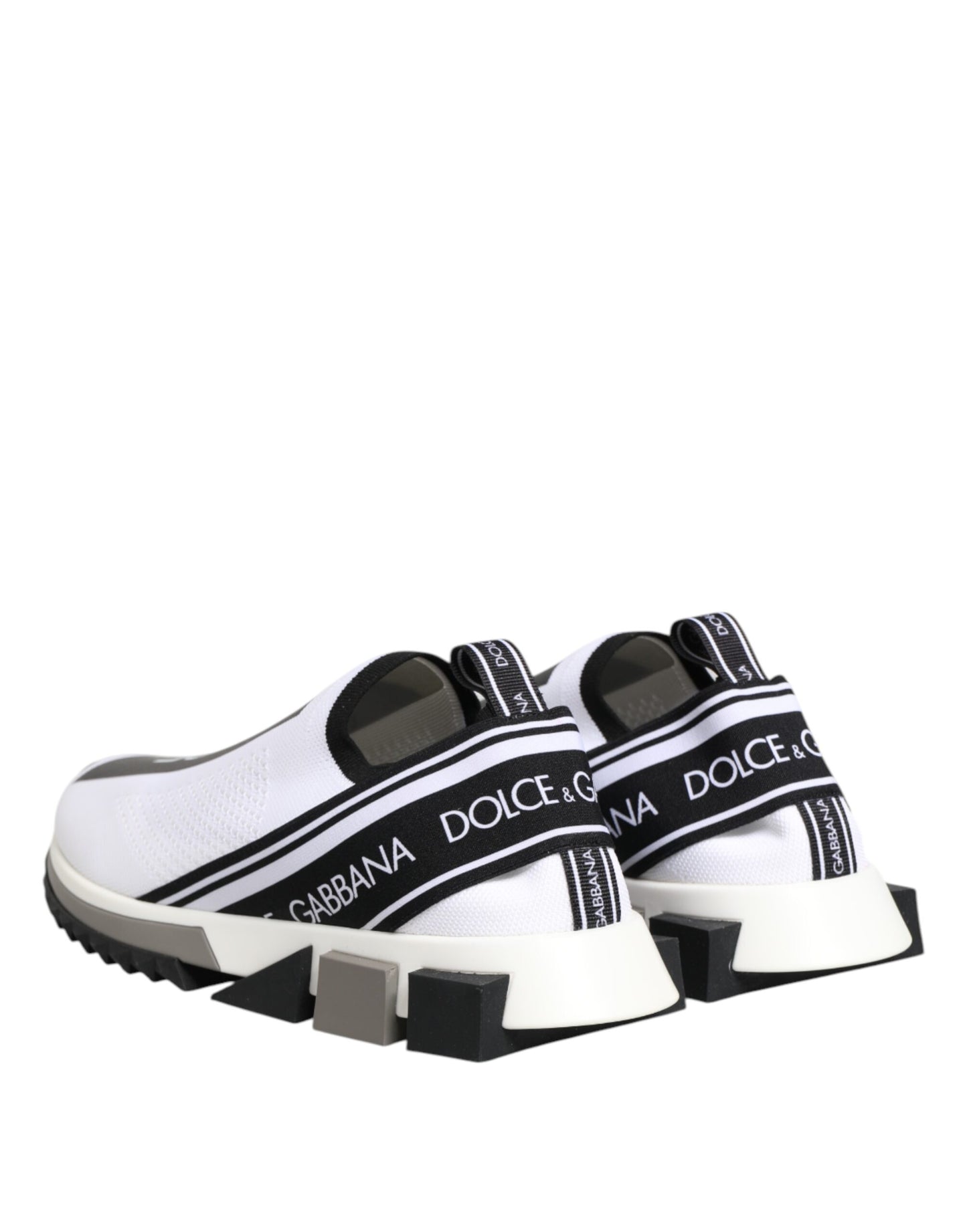 Dolce &amp; Gabbana White SORRENTO Slip On Low Top Sneakers Shoes