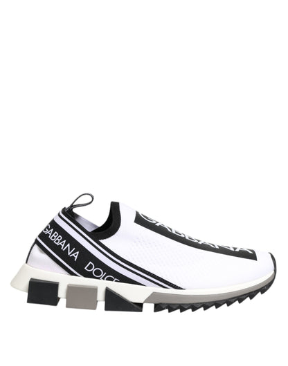 Dolce &amp; Gabbana White SORRENTO Slip On Low Top Sneakers Shoes