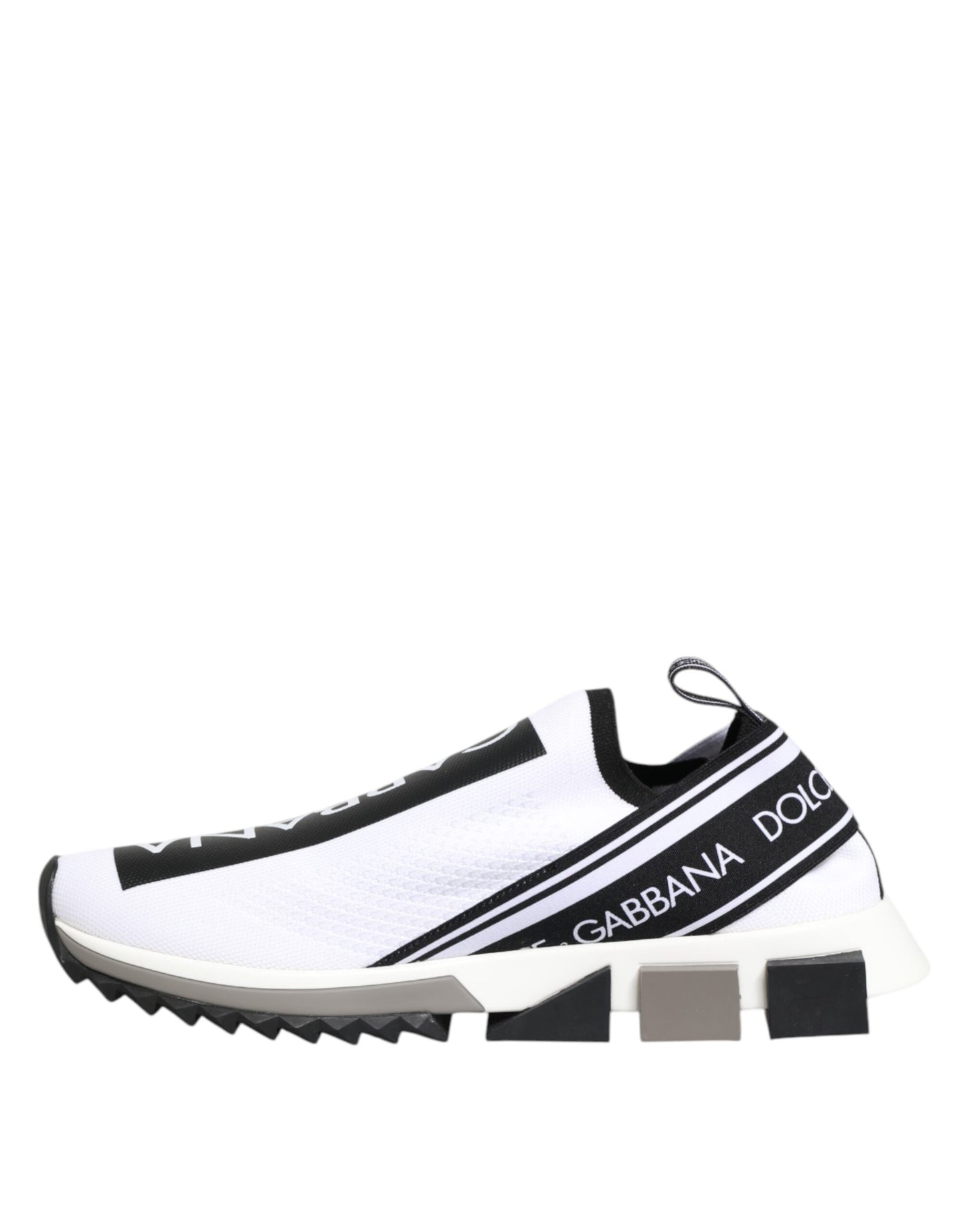 Dolce &amp; Gabbana White SORRENTO Slip On Low Top Sneakers Shoes