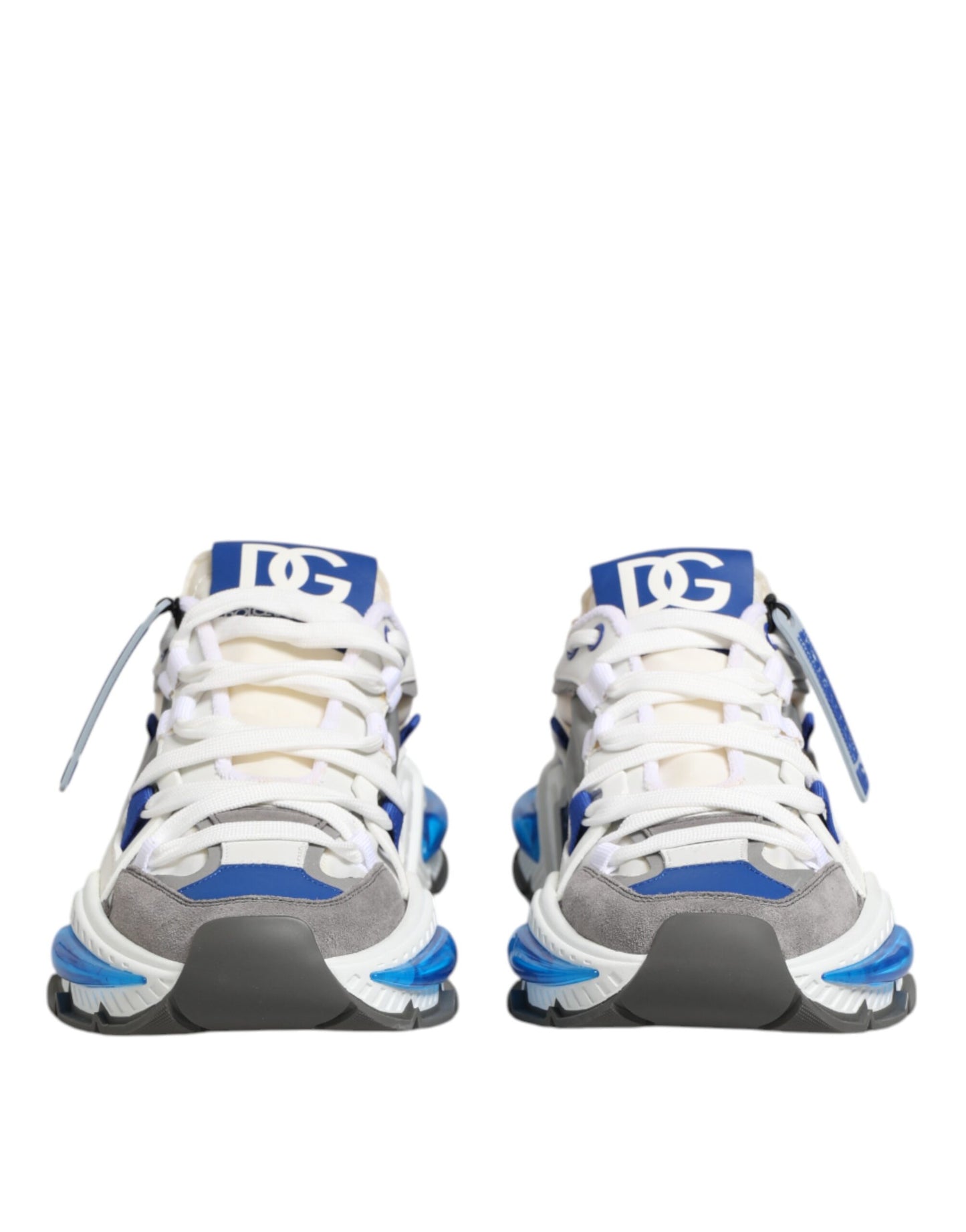 Dolce &amp; Gabbana Blue White AIRMASTER Low Top Sneakers Shoes