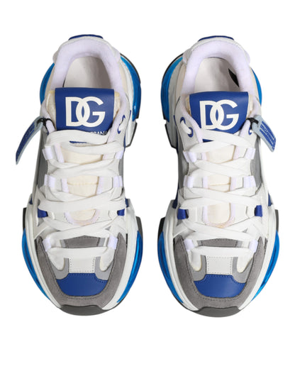 Dolce &amp; Gabbana Blue White AIRMASTER Low Top Sneakers Shoes