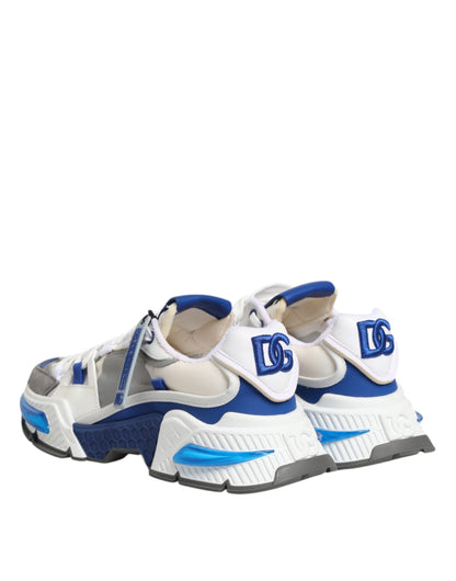 Dolce &amp; Gabbana Blue White AIRMASTER Low Top Sneakers Shoes