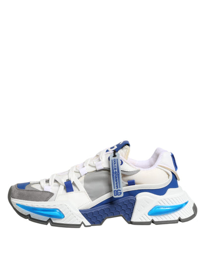 Dolce &amp; Gabbana Blue White AIRMASTER Low Top Sneakers Shoes