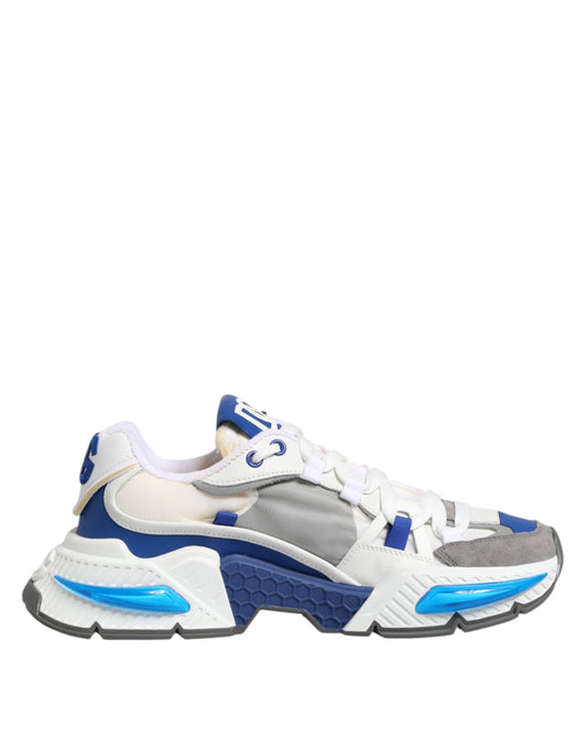 Dolce &amp; Gabbana Blue White AIRMASTER Low Top Sneakers Shoes