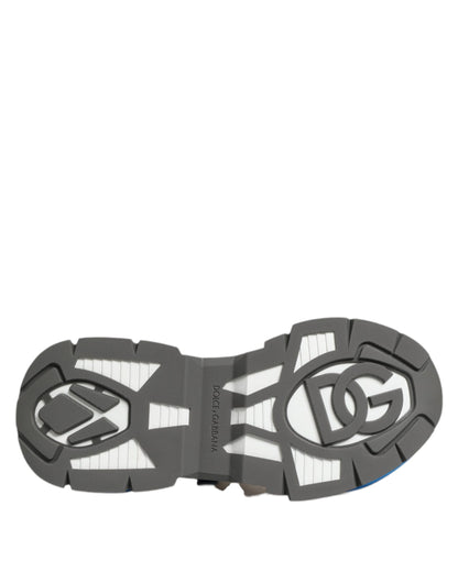 Dolce &amp; Gabbana Blue White AIRMASTER Low Top Sneakers Shoes