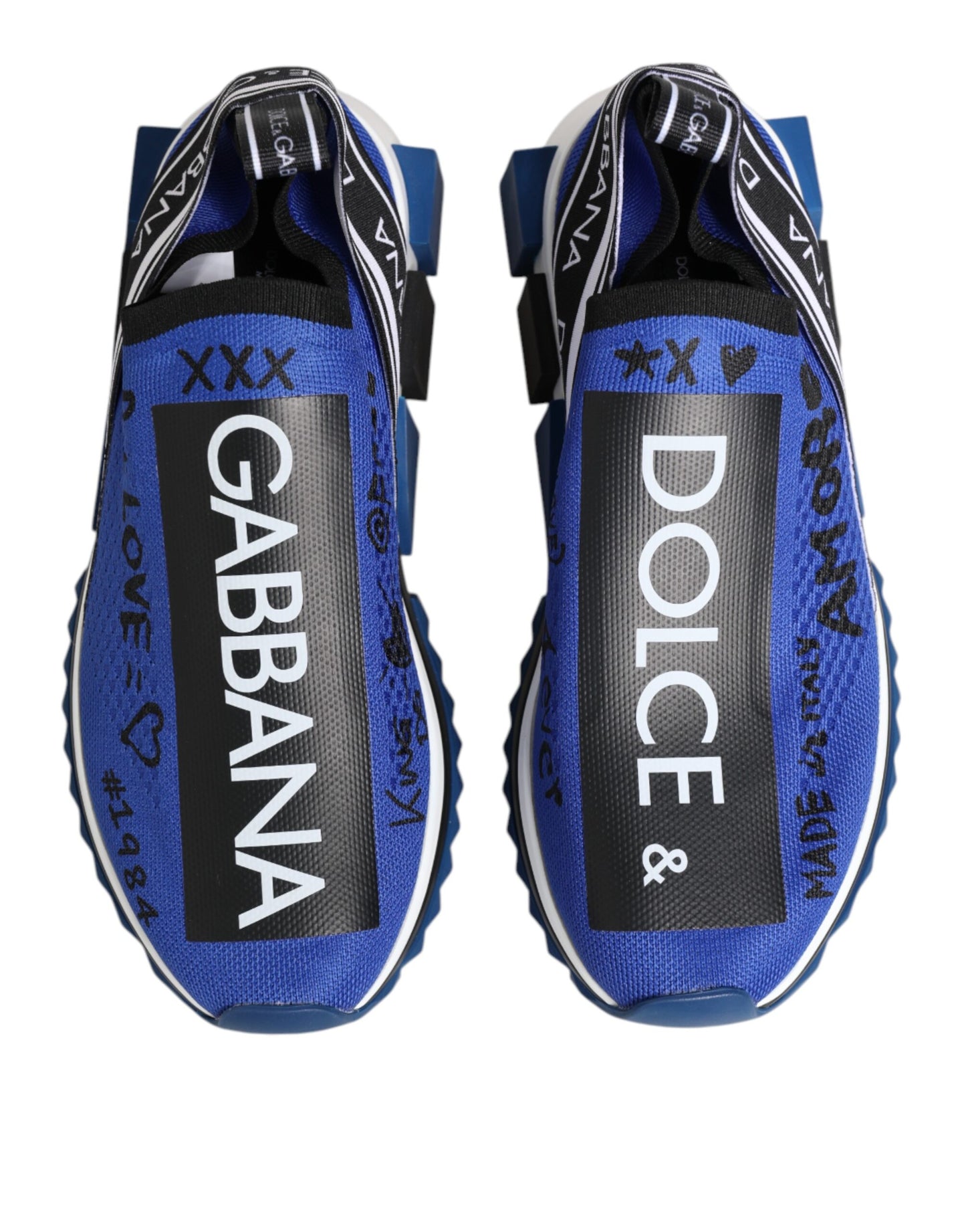 Dolce &amp; Gabbana Blue Sorrento Low Top Sneakers Shoes