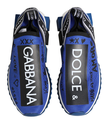 Dolce &amp; Gabbana Blue Sorrento Low Top Sneakers Shoes
