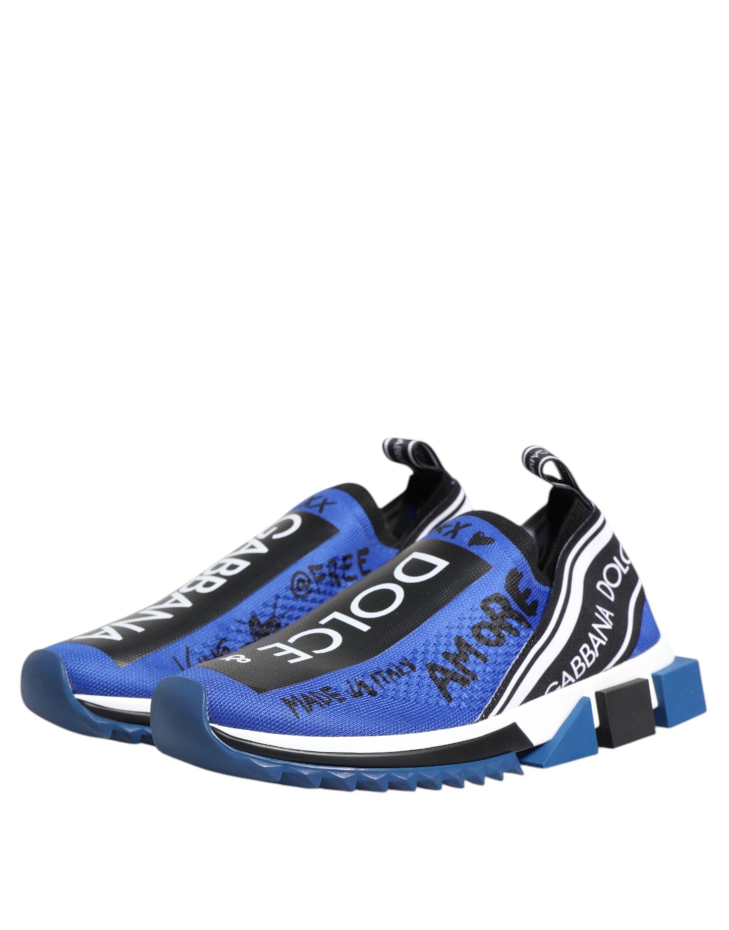 Dolce &amp; Gabbana Blue Sorrento Low Top Sneakers Shoes