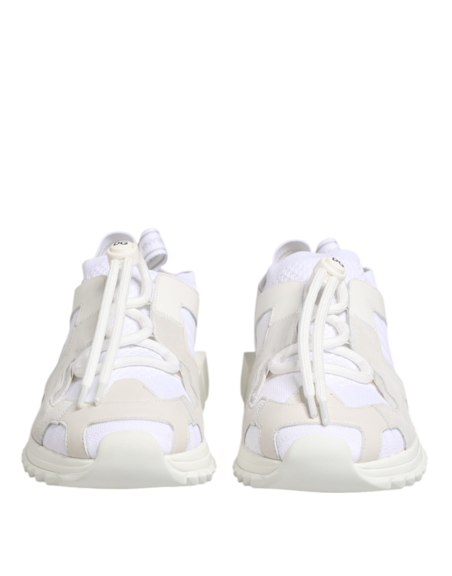 Dolce & Gabbana White Sorrento Low Top Lace Up Sneakers Shoes by Dolce & Gabbana