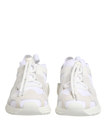 Dolce & Gabbana White Sorrento Low Top Lace Up Sneakers Shoes by Dolce & Gabbana