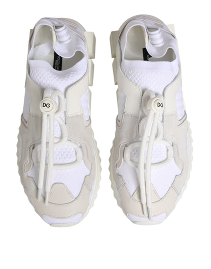 Dolce & Gabbana White Sorrento Low Top Lace Up Sneakers Shoes by Dolce & Gabbana