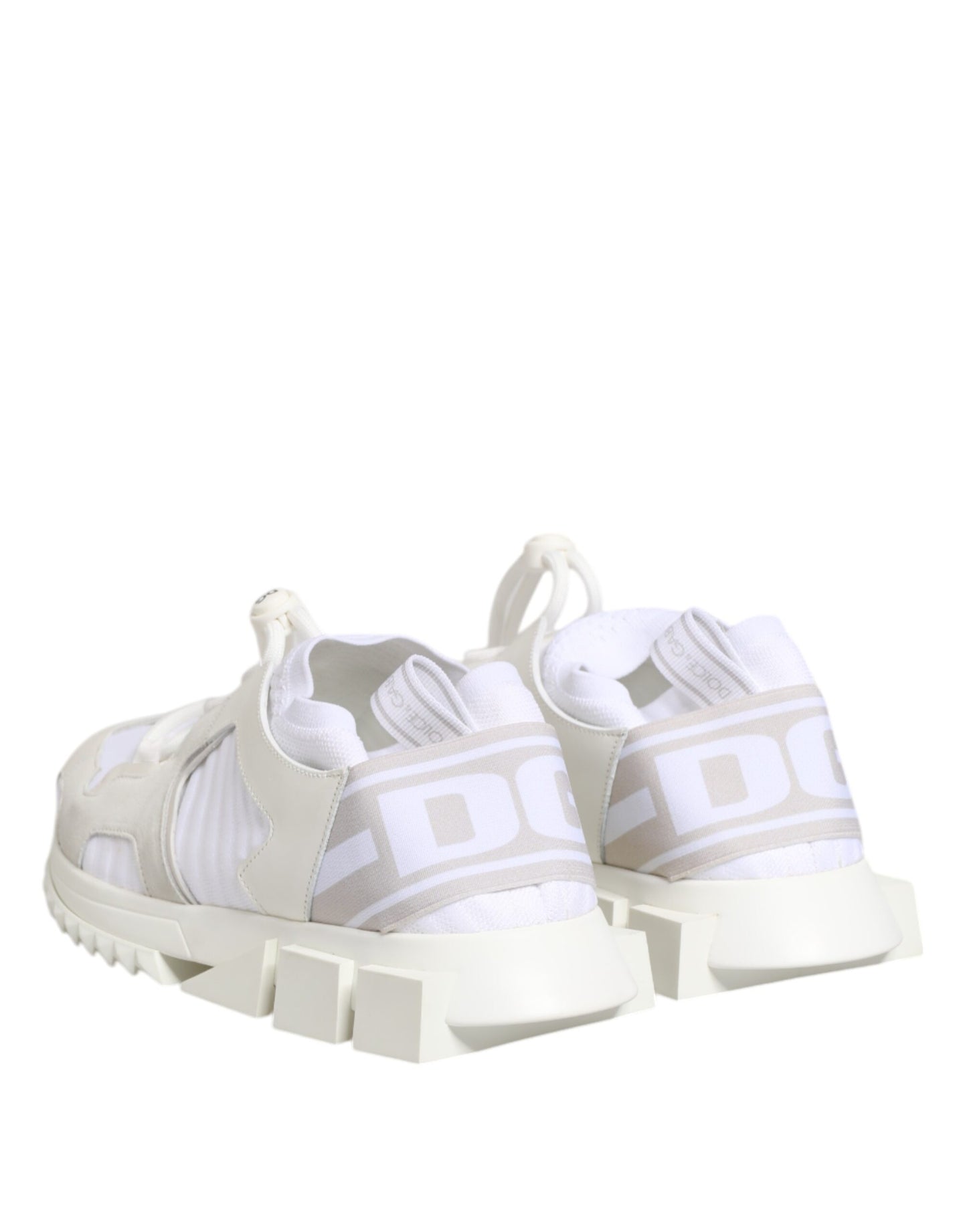 Dolce & Gabbana White Sorrento Low Top Lace Up Sneakers Shoes by Dolce & Gabbana