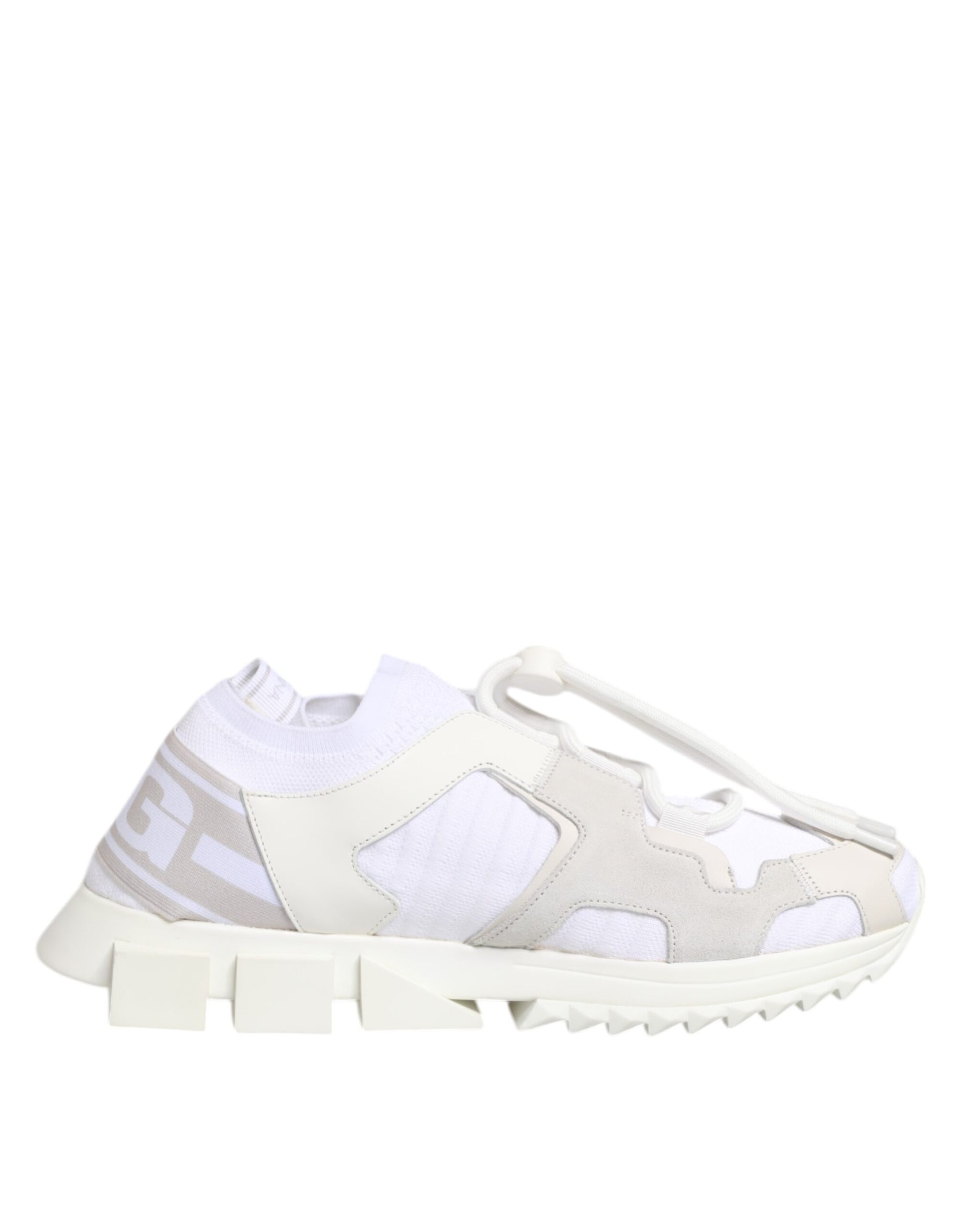 Dolce & Gabbana White Sorrento Low Top Lace Up Sneakers Shoes by Dolce & Gabbana