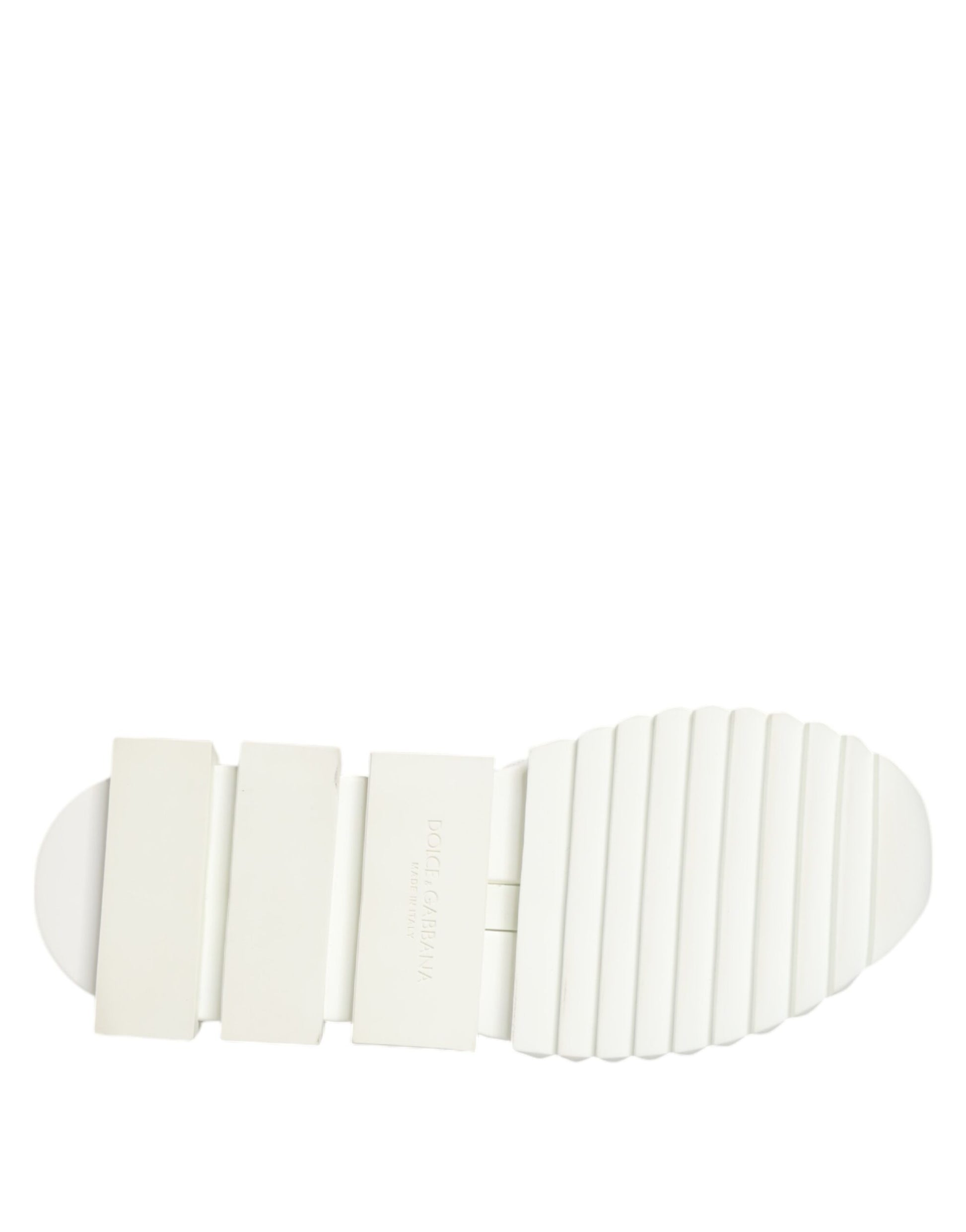Dolce & Gabbana White Sorrento Low Top Lace Up Sneakers Shoes by Dolce & Gabbana