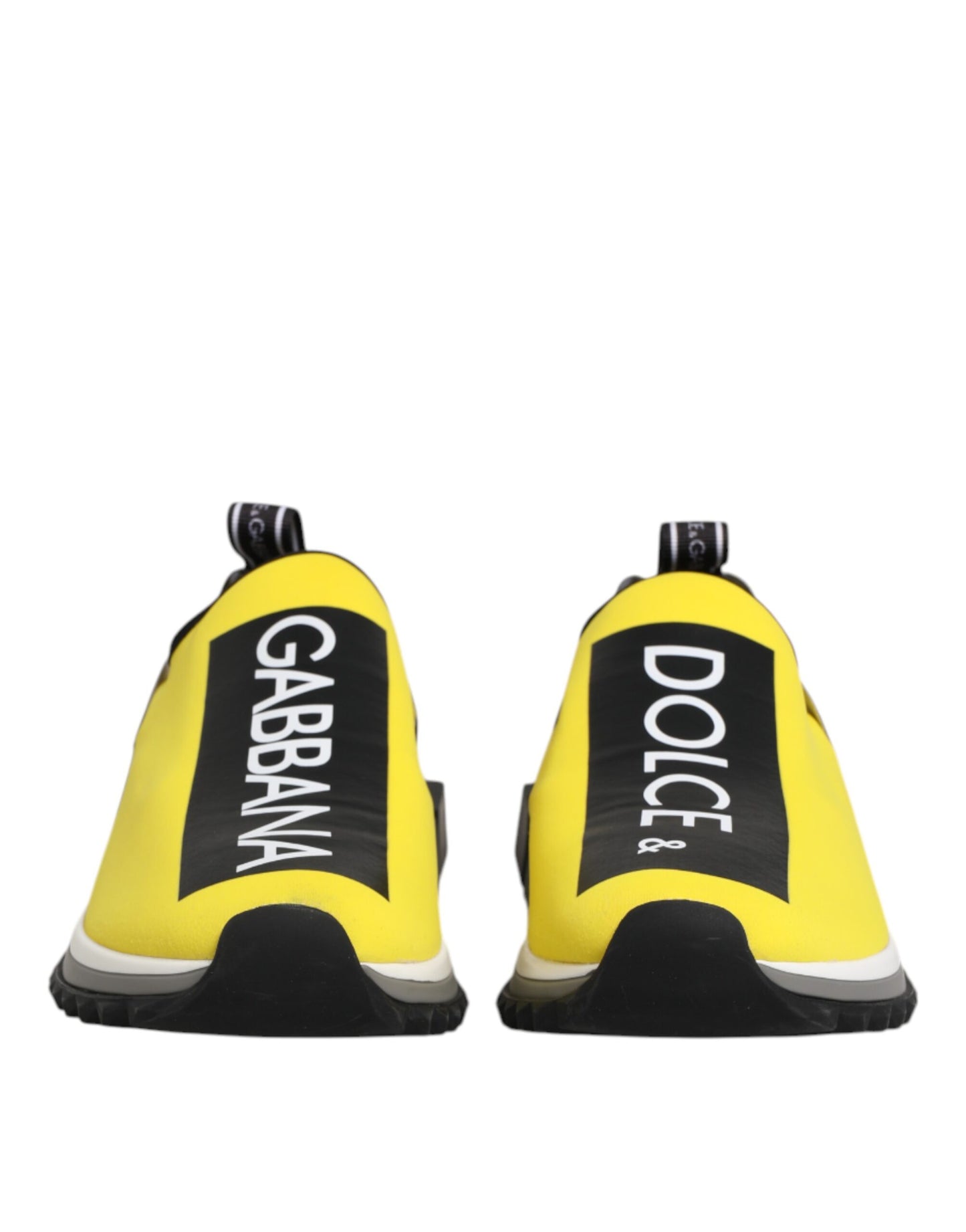 Dolce & Gabbana Yellow Logo Low Top Sorrento Sneakers Shoes by Dolce & Gabbana