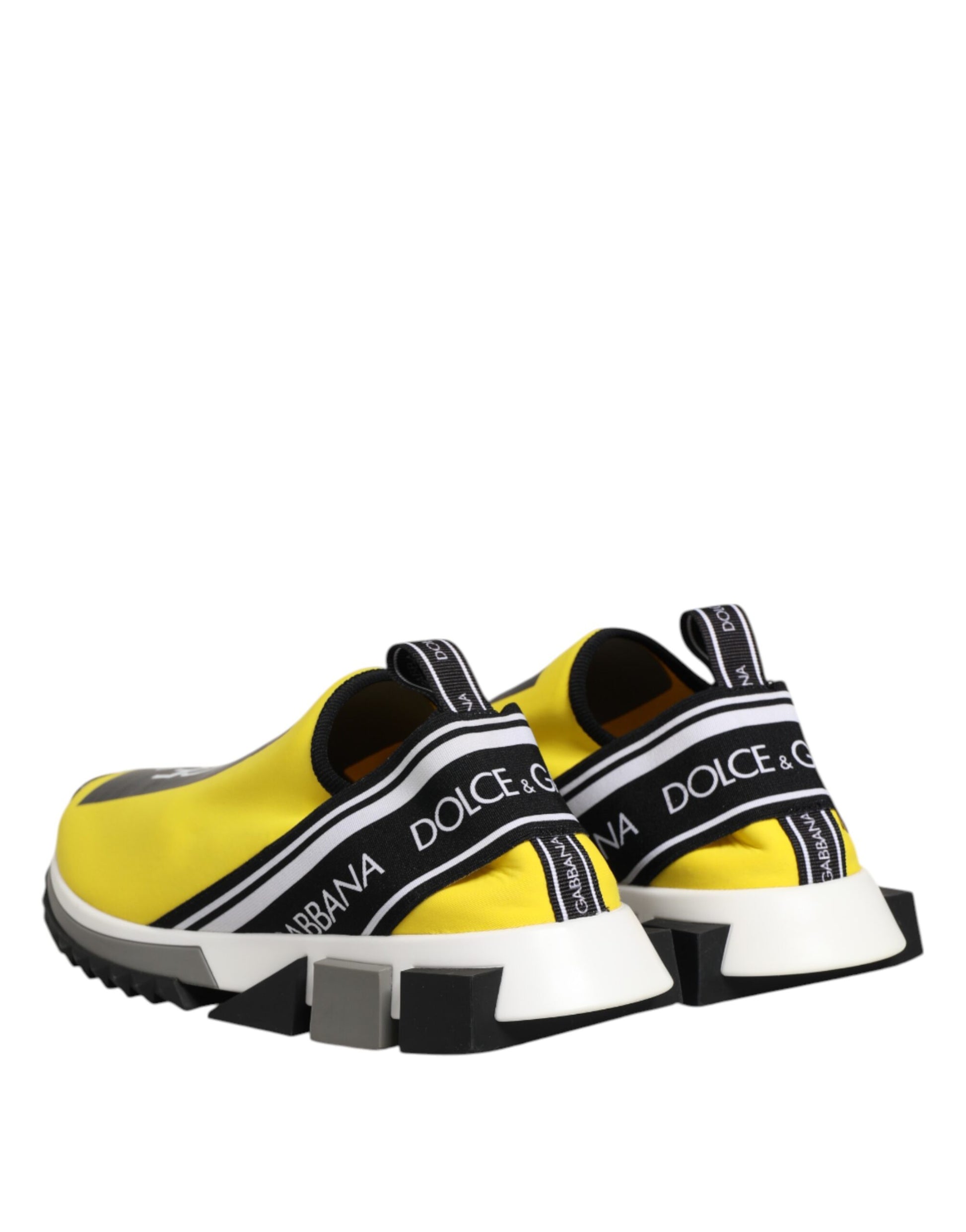 Dolce & Gabbana Yellow Logo Low Top Sorrento Sneakers Shoes by Dolce & Gabbana