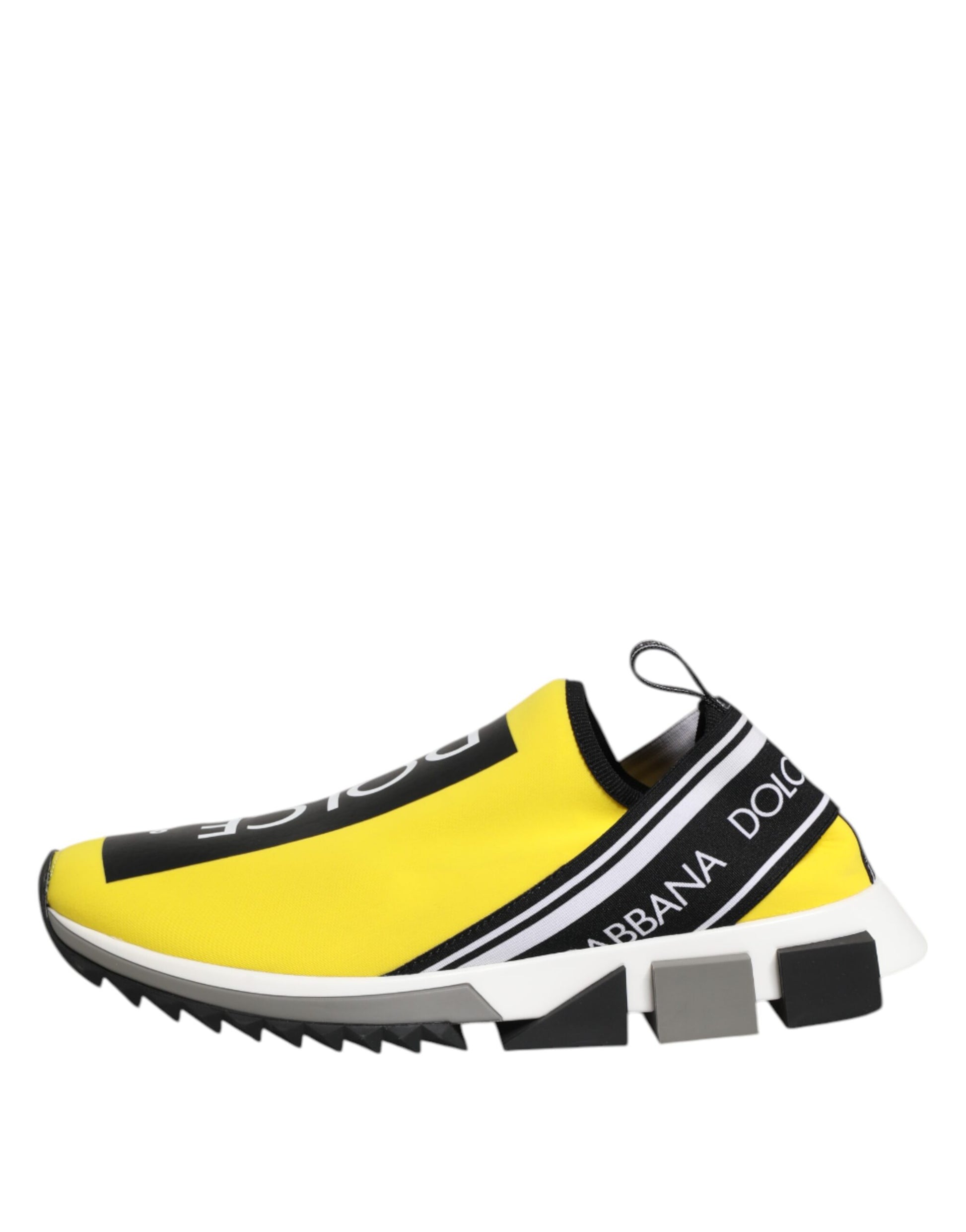 Dolce & Gabbana Yellow Logo Low Top Sorrento Sneakers Shoes by Dolce & Gabbana