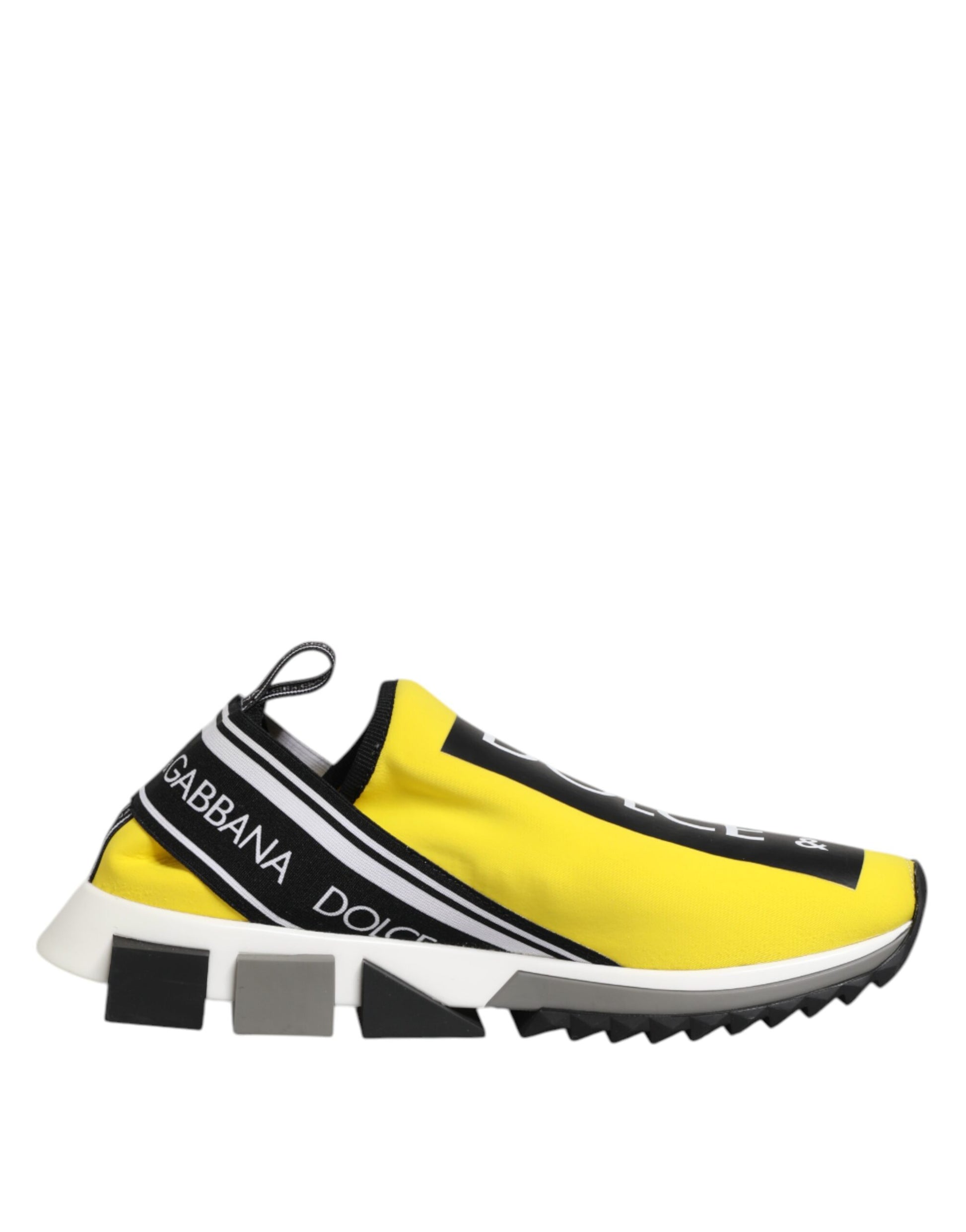 Dolce & Gabbana Yellow Logo Low Top Sorrento Sneakers Shoes by Dolce & Gabbana