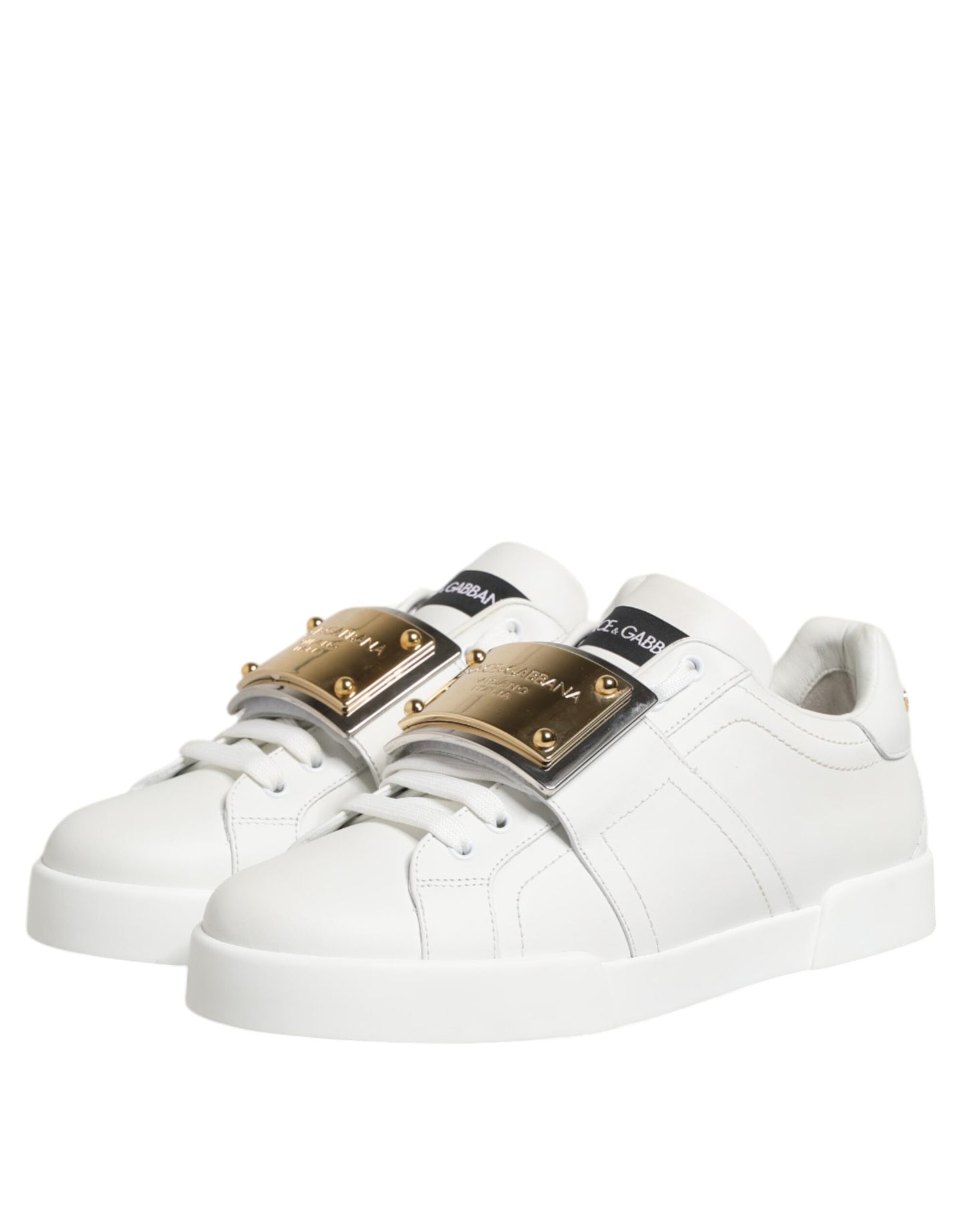 Dolce & Gabbana Low Top Sneakers Kalfsleer Luxe – Wit