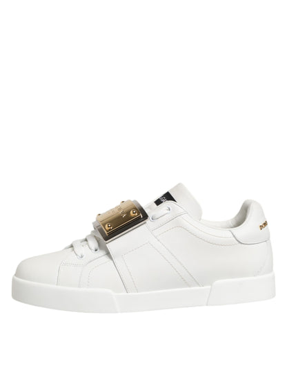 Dolce & Gabbana Low Top Sneakers Kalfsleer Luxe – Wit