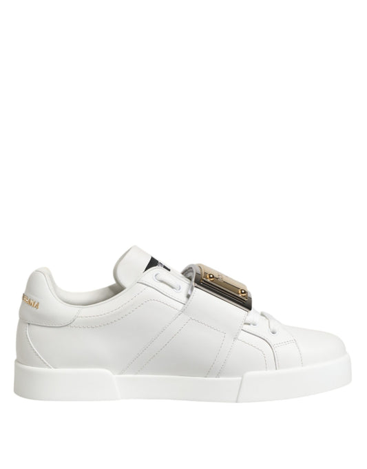 Dolce & Gabbana Low Top Sneakers Kalfsleer Luxe – Wit