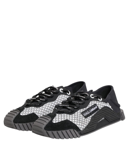 Dolce & Gabbana Multicolor Lace Up Low Top NS1 Sneakers Shoes by Dolce & Gabbana