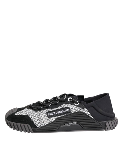 Dolce & Gabbana Multicolor Lace Up Low Top NS1 Sneakers Shoes by Dolce & Gabbana