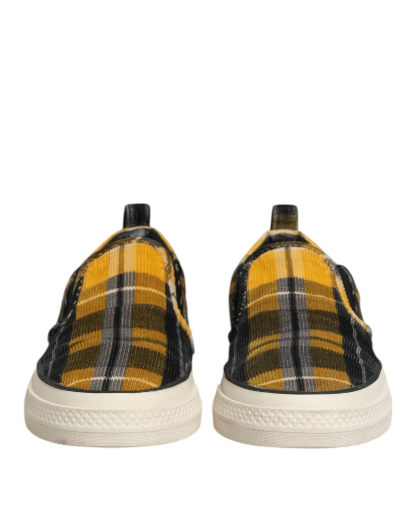 Dolce & Gabbana Multicolor Portofino Tartan Check Sneakers Shoes by Dolce & Gabbana