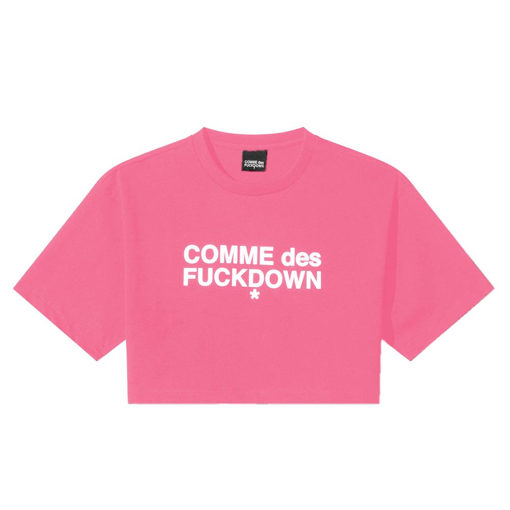 Comme Des Fuckdown Fuchsia Cotton Tops &amp; T-Shirt