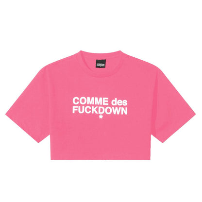 Comme Des Fuckdown Fuchsia Cotton Tops &amp; T-Shirt