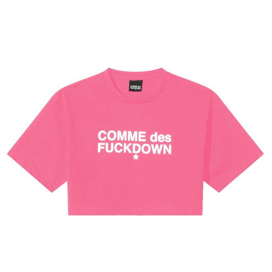 Comme Des Fuckdown Fuchsia Cotton Tops &amp; T-Shirt
